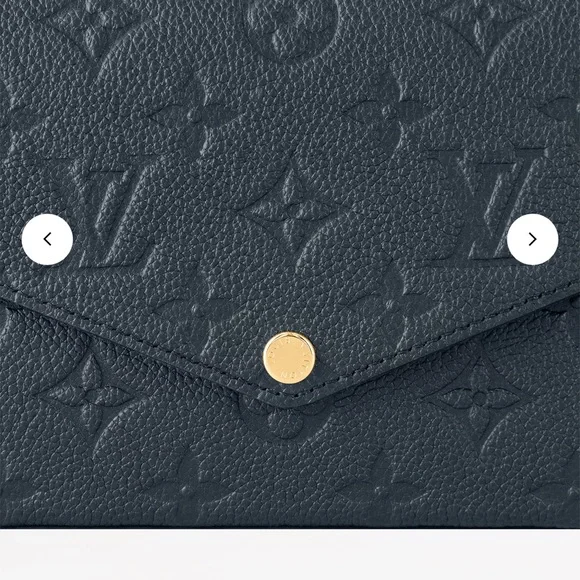 Louis Vuitton Navy and Gold Clutch with Chain Strap - Picture 4 of 4